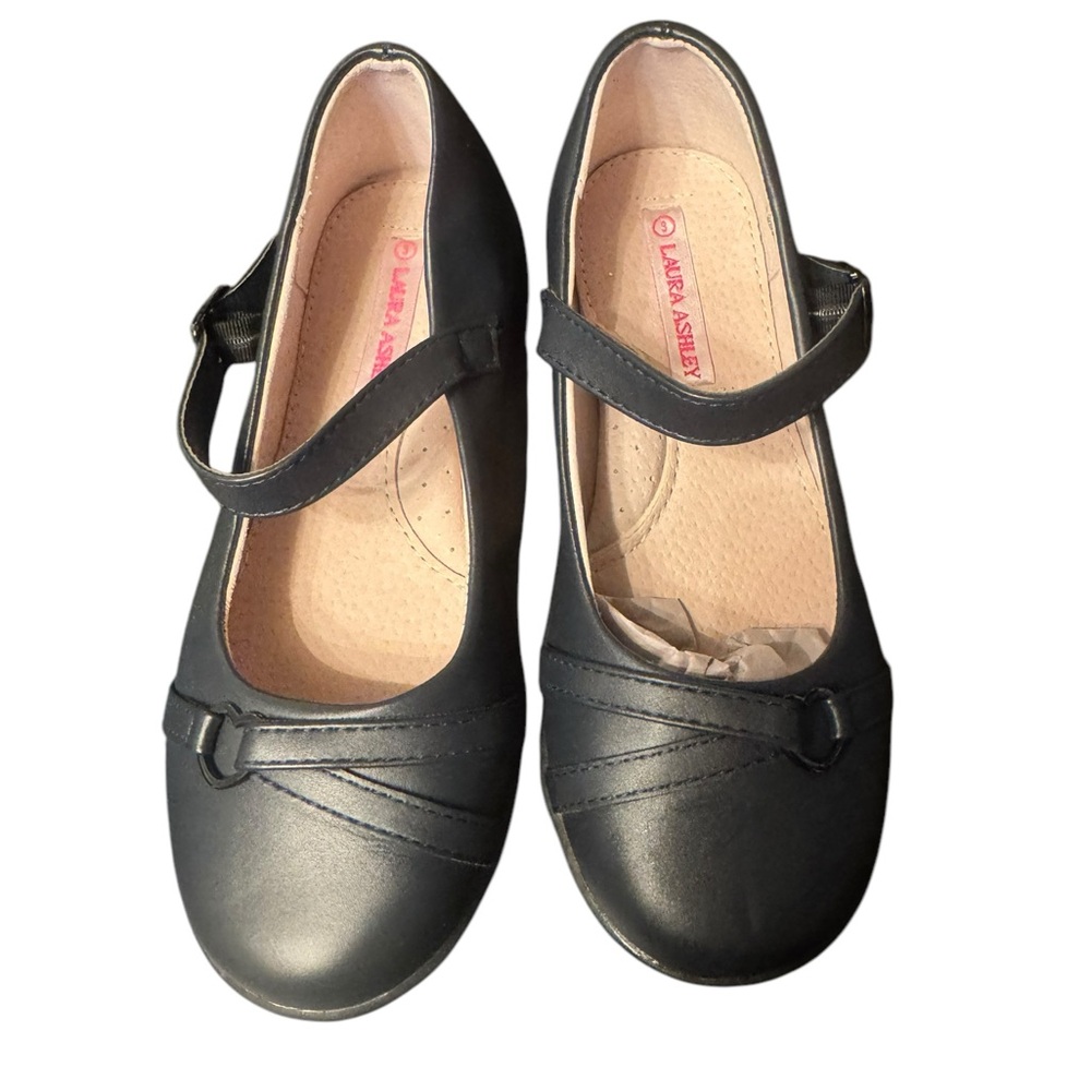 Laura Ashley Girls Navy Mary Jane Shoes size 3 - Picture 3 of 11